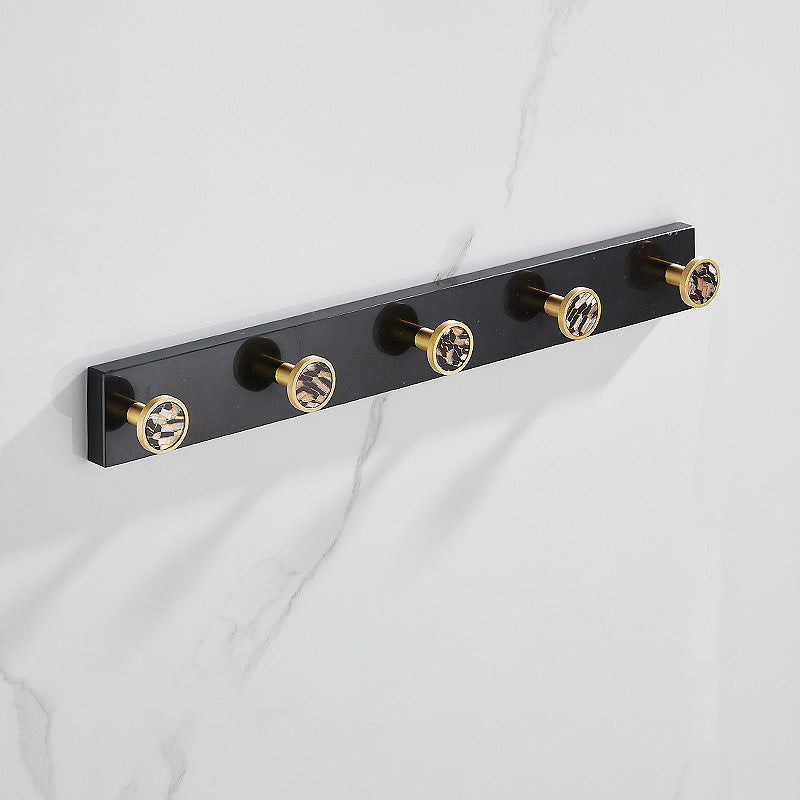 Metal and Marble Bathroom Minimalist Accessory as Individual or as a Set in Gold