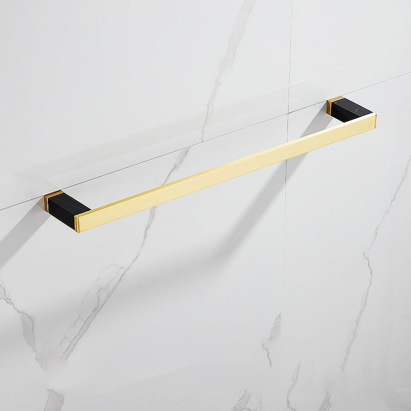 Metal and Marble Bathroom Minimalist Accessory as Individual or as a Set in Gold