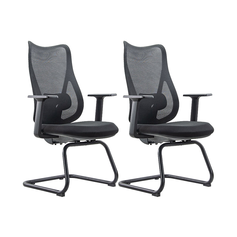 25" Wide Contemporary Desk Chair Black Breathable AirGrid Office Chair