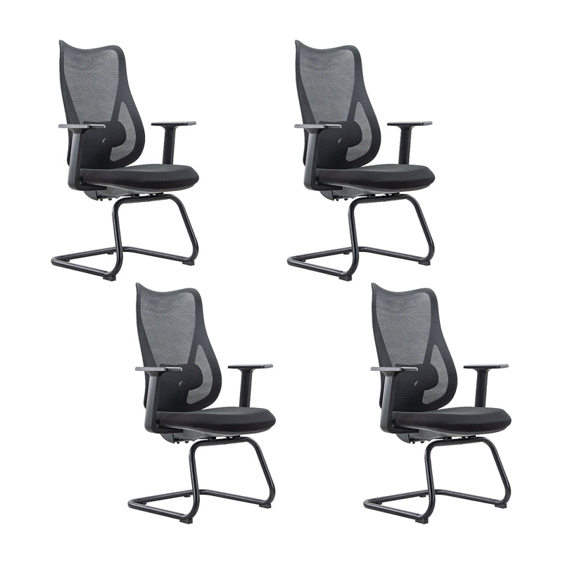 25" Wide Contemporary Desk Chair Black Breathable AirGrid Office Chair