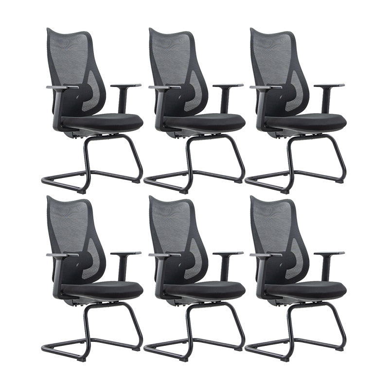 25" Wide Contemporary Desk Chair Black Breathable AirGrid Office Chair