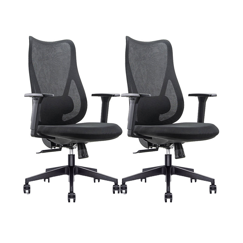 25" Wide Contemporary Desk Chair Black Breathable AirGrid Office Chair