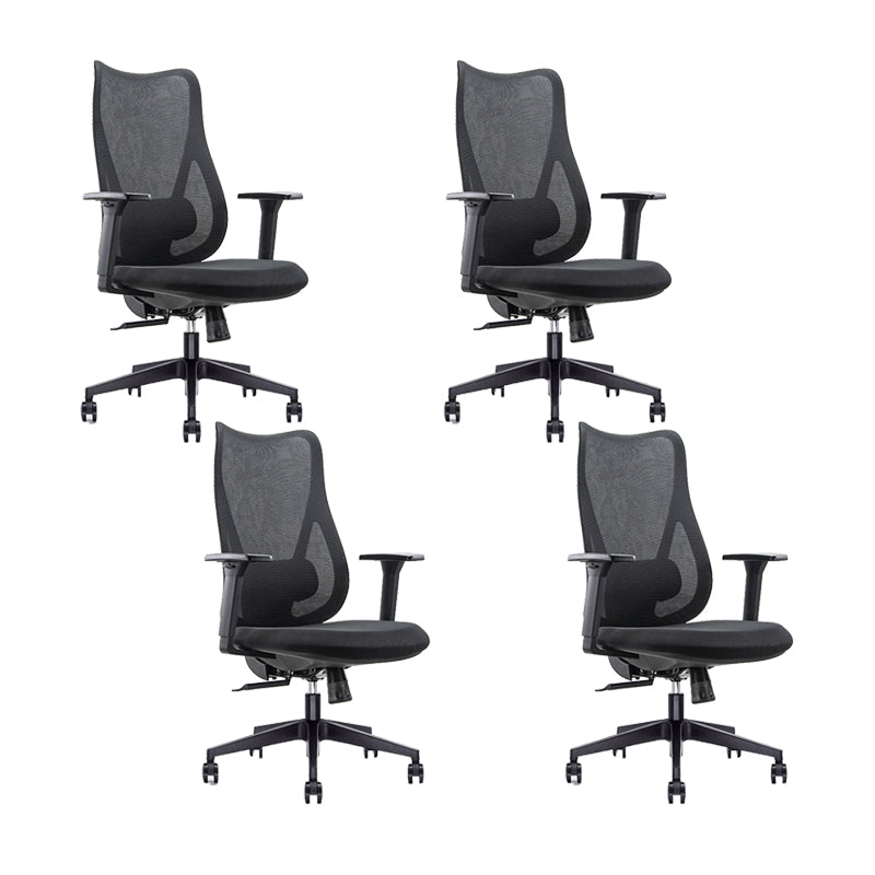 25" Wide Contemporary Desk Chair Black Breathable AirGrid Office Chair