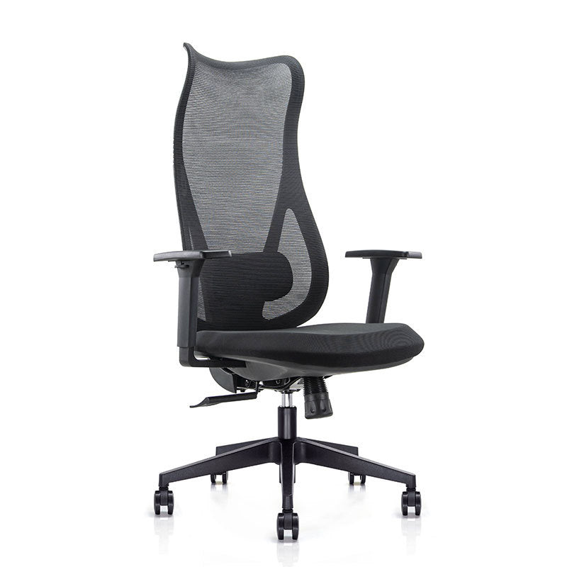 25" Wide Contemporary Desk Chair Black Breathable AirGrid Office Chair