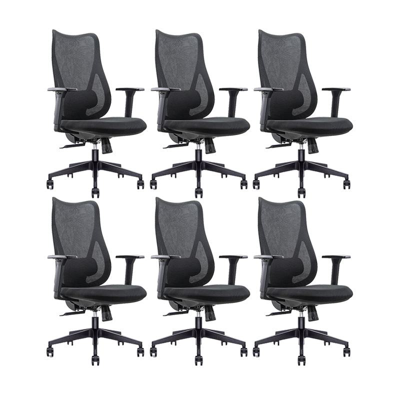 25" Wide Contemporary Desk Chair Black Breathable AirGrid Office Chair