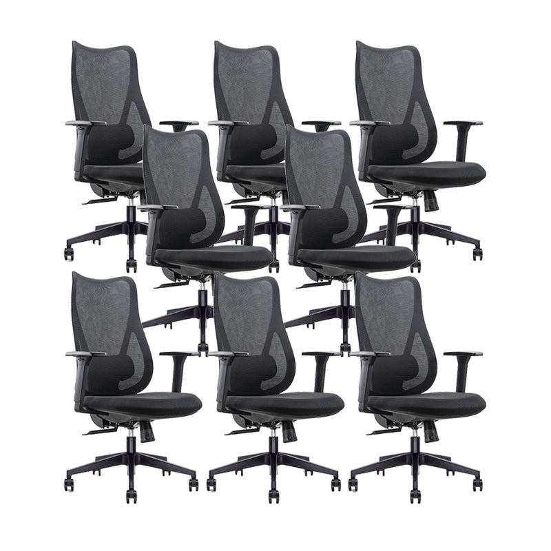 25" Wide Contemporary Desk Chair Black Breathable AirGrid Office Chair