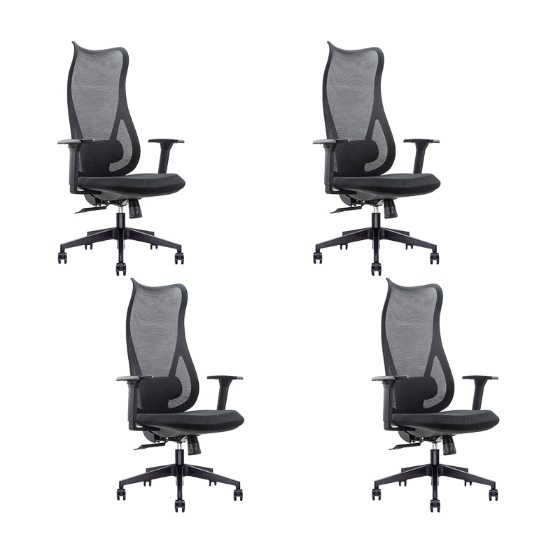 25" Wide Contemporary Desk Chair Black Breathable AirGrid Office Chair