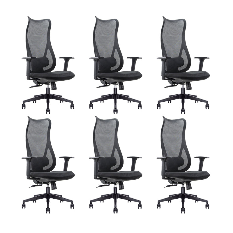 25" Wide Contemporary Desk Chair Black Breathable AirGrid Office Chair