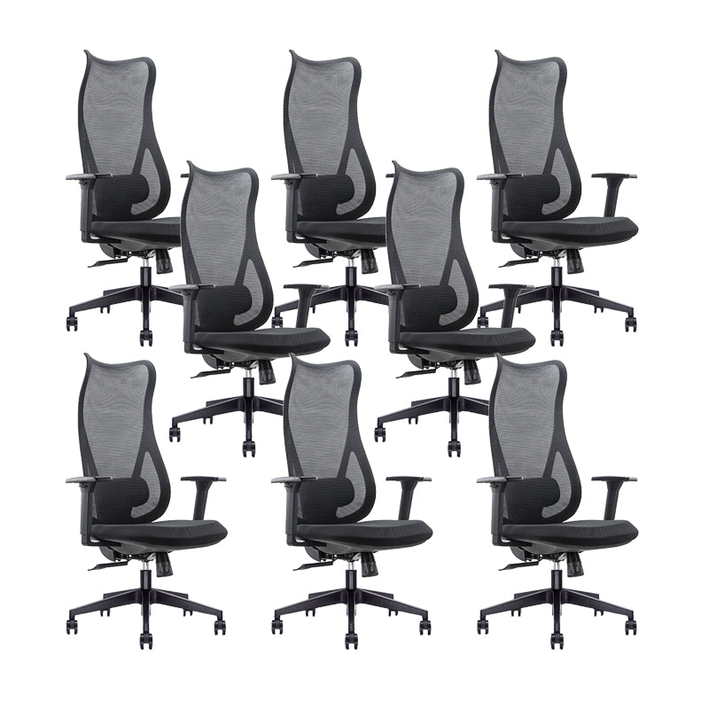 25" Wide Contemporary Desk Chair Black Breathable AirGrid Office Chair