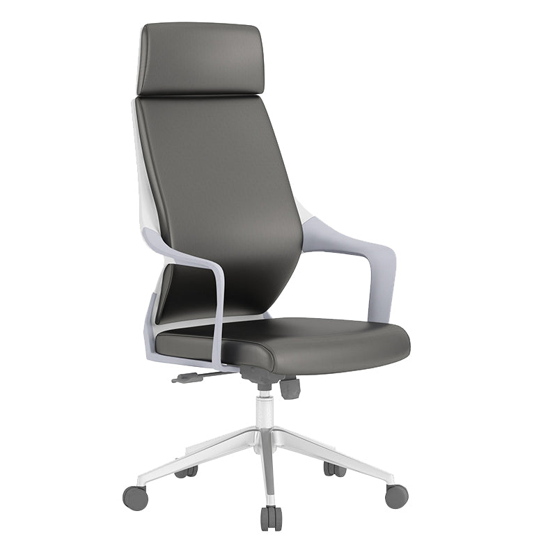 Modern Desk Chair Mesh/Leather Conference Chair High-Back Chair with Wheels