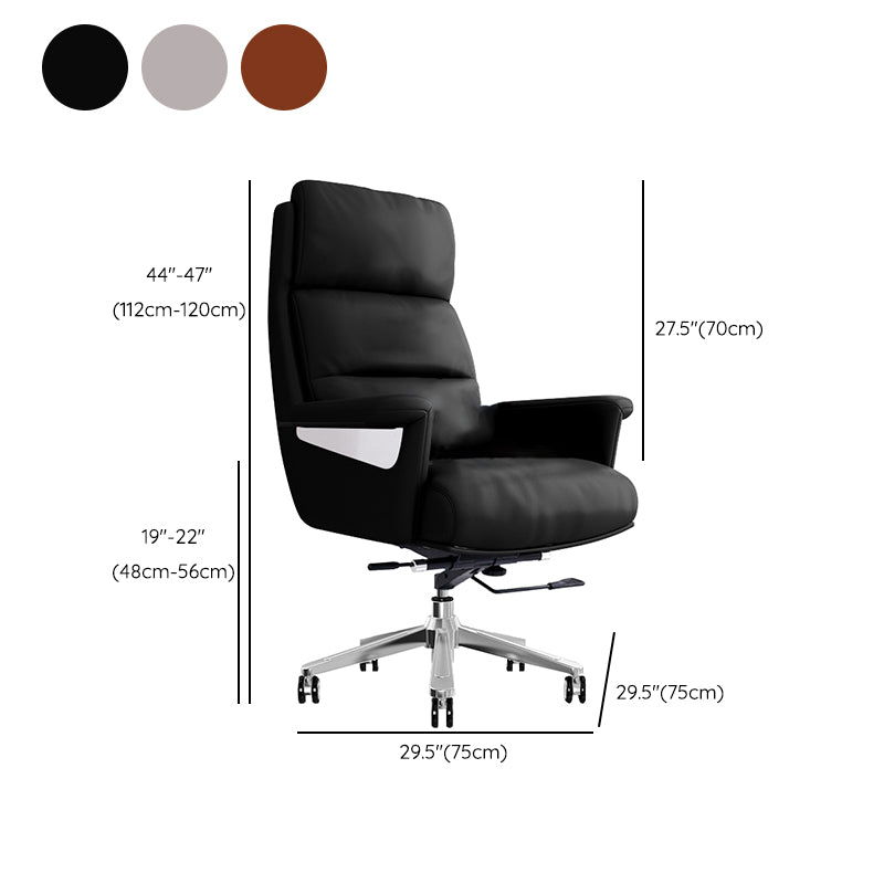 29"W Contemporary Managers Chair High Back Leather Executive Chair