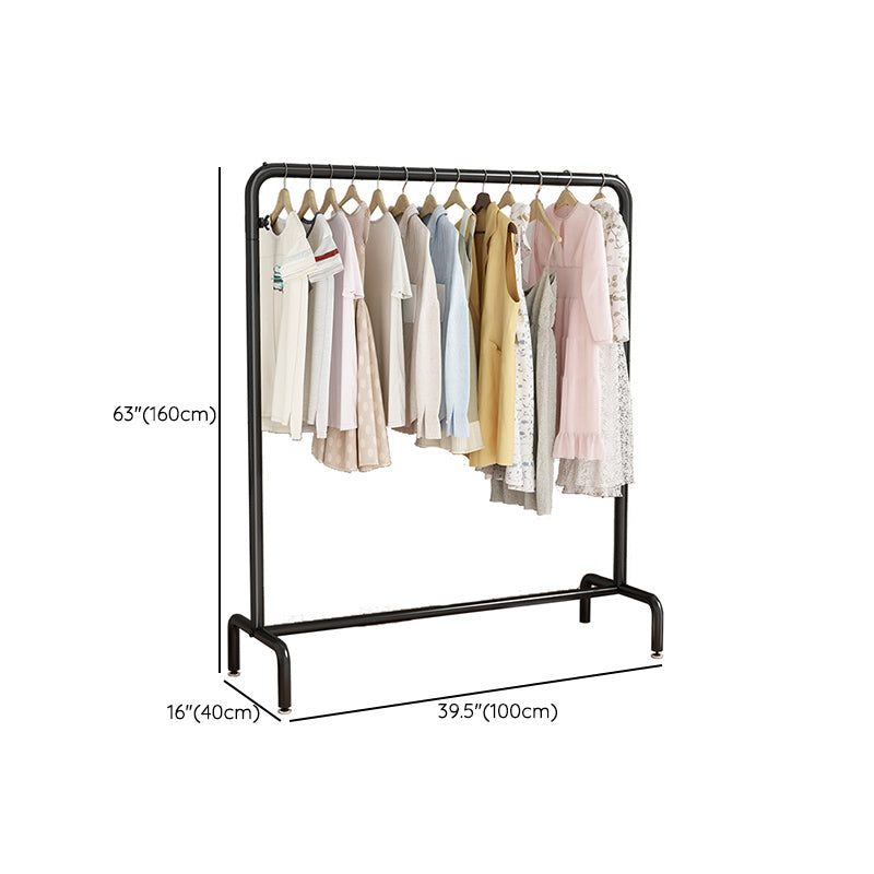 Industrial Coat Rack Metal Framed Hanging Rail Entry Hall Tree