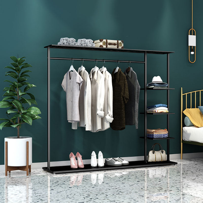 Contemporary Hall Stand Metal No Distressing Shelving Included Free Standing Coat Rack