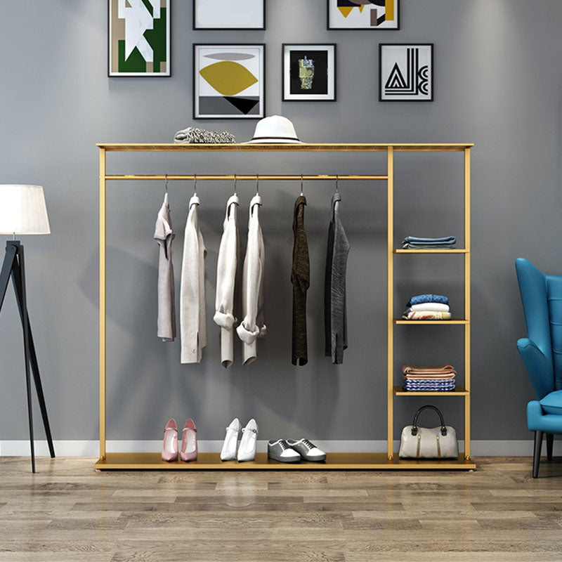 Contemporary Hall Stand Metal No Distressing Shelving Included Free Standing Coat Rack