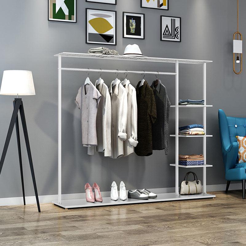 Contemporary Hall Stand Metal No Distressing Shelving Included Free Standing Coat Rack