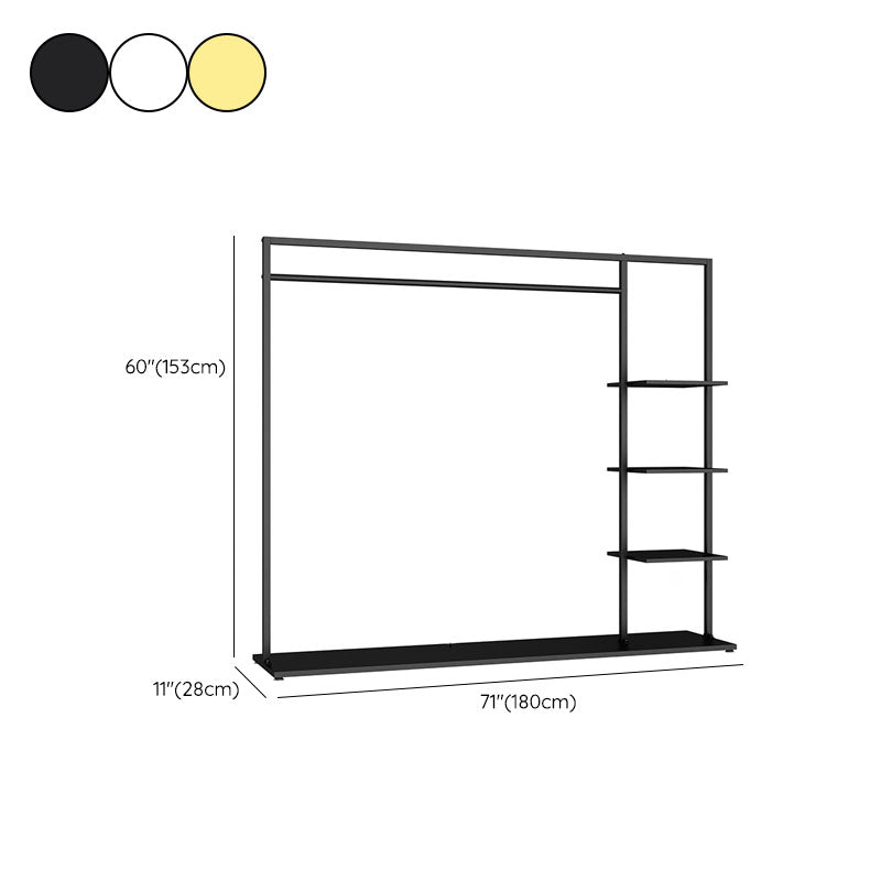 Contemporary Hall Stand Metal No Distressing Shelving Included Free Standing Coat Rack