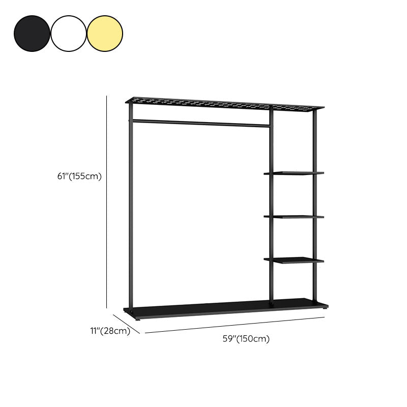 Contemporary Hall Stand Metal No Distressing Shelving Included Free Standing Coat Rack