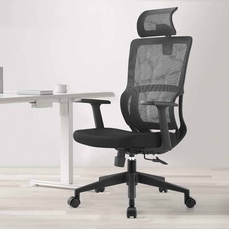 Modern Desk Chair Mesh Computer Chair with Pillow High-Back Chair with Wheels