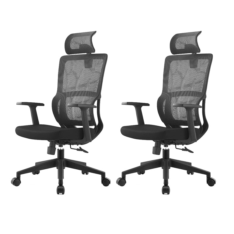 Modern Desk Chair Mesh Computer Chair with Pillow High-Back Chair with Wheels