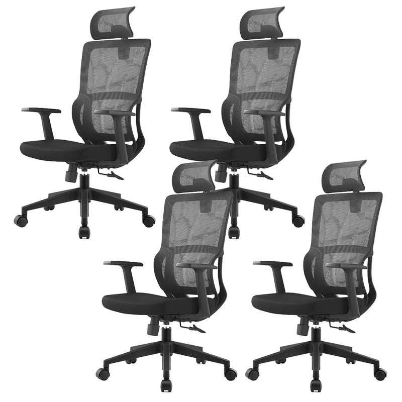 Modern Desk Chair Mesh Computer Chair with Pillow High-Back Chair with Wheels