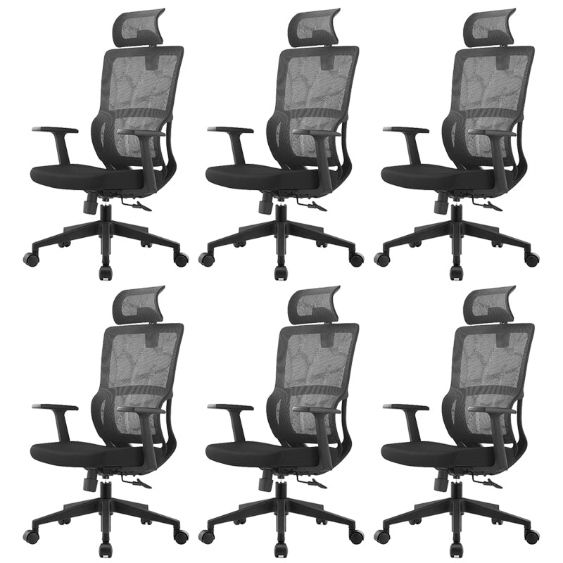 Modern Desk Chair Mesh Computer Chair with Pillow High-Back Chair with Wheels