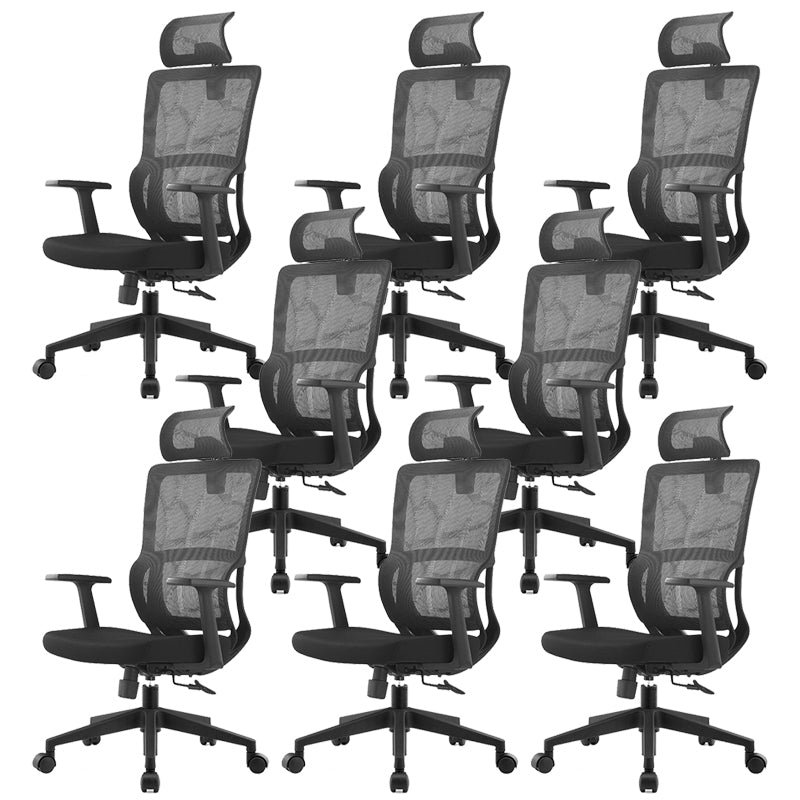 Modern Desk Chair Mesh Computer Chair with Pillow High-Back Chair with Wheels