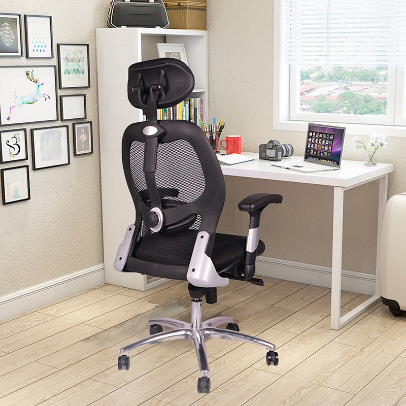 Modern Desk Chair Mesh Computer Chair Mid-Back Swivel Chair with Wheels