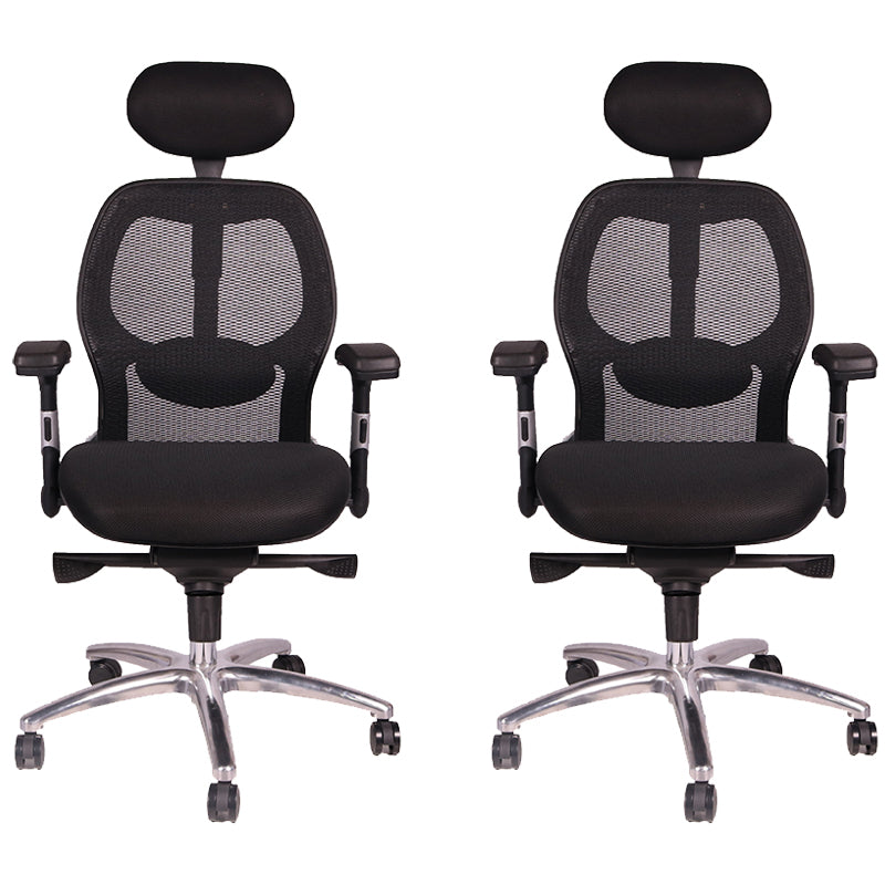 Modern Desk Chair Mesh Computer Chair Mid-Back Swivel Chair with Wheels