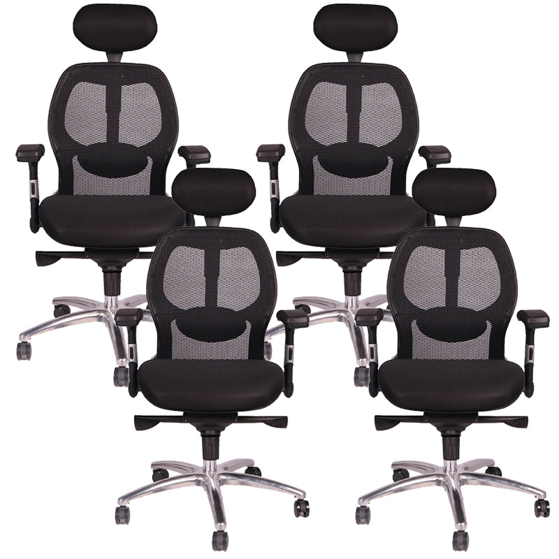 Modern Desk Chair Mesh Computer Chair Mid-Back Swivel Chair with Wheels