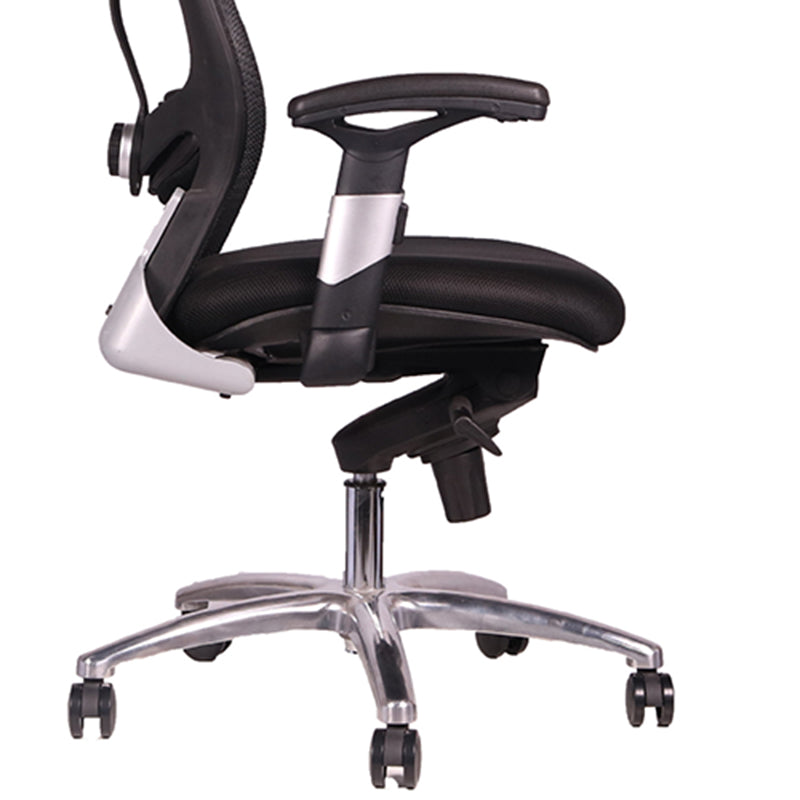 Modern Desk Chair Mesh Computer Chair Mid-Back Swivel Chair with Wheels