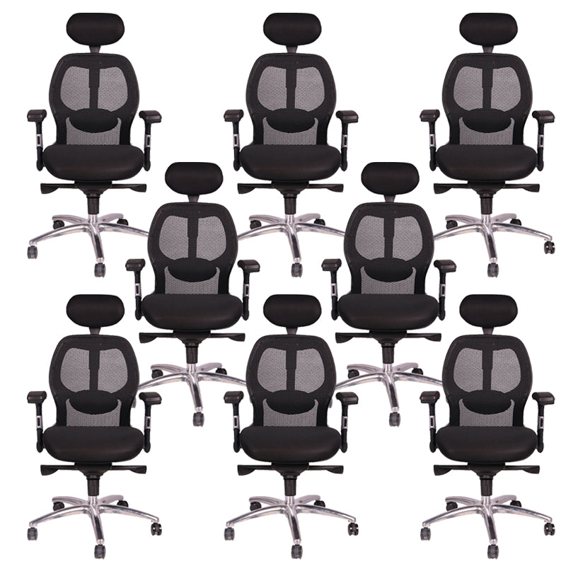 Modern Desk Chair Mesh Computer Chair Mid-Back Swivel Chair with Wheels