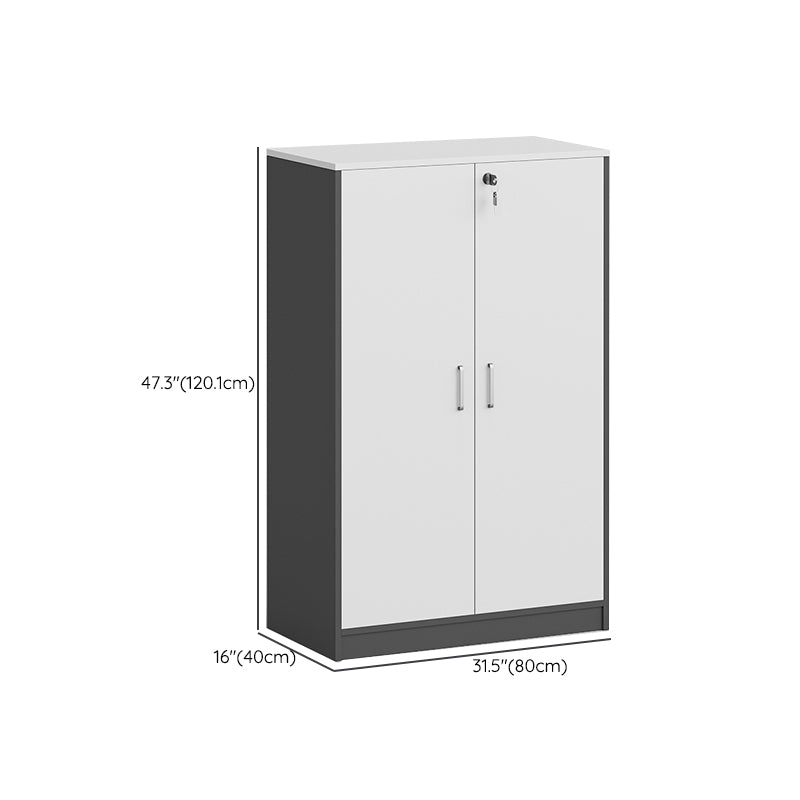 Modern Style Vertical File Cabinet Locking Storage Wood Filing Cabinet for Home Office