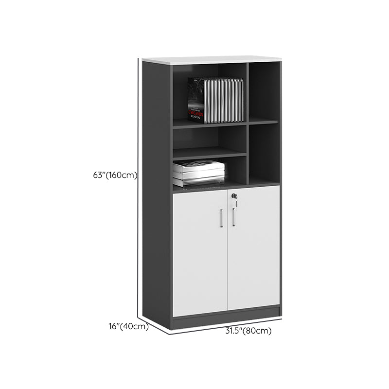 Modern Style Vertical File Cabinet Locking Storage Wood Filing Cabinet for Home Office