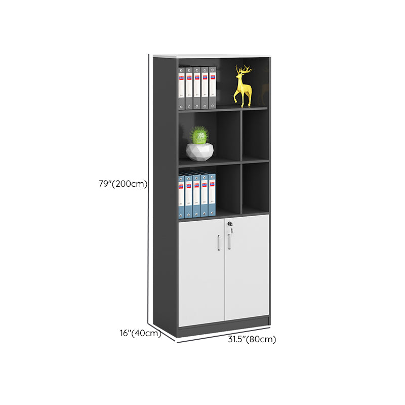 Modern Style Vertical File Cabinet Locking Storage Wood Filing Cabinet for Home Office