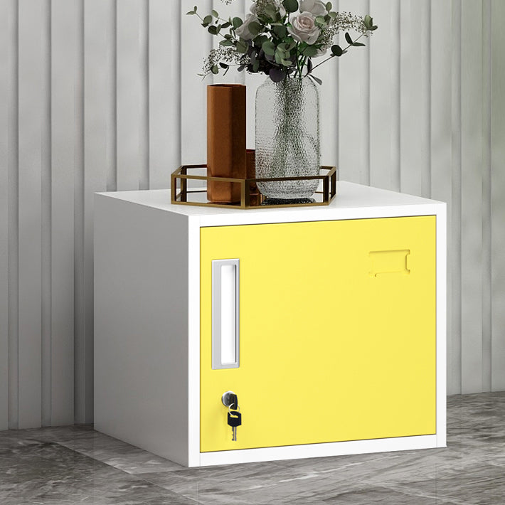 Lateral File Cabinet Creative Color Block Metal Locking File Cabinet