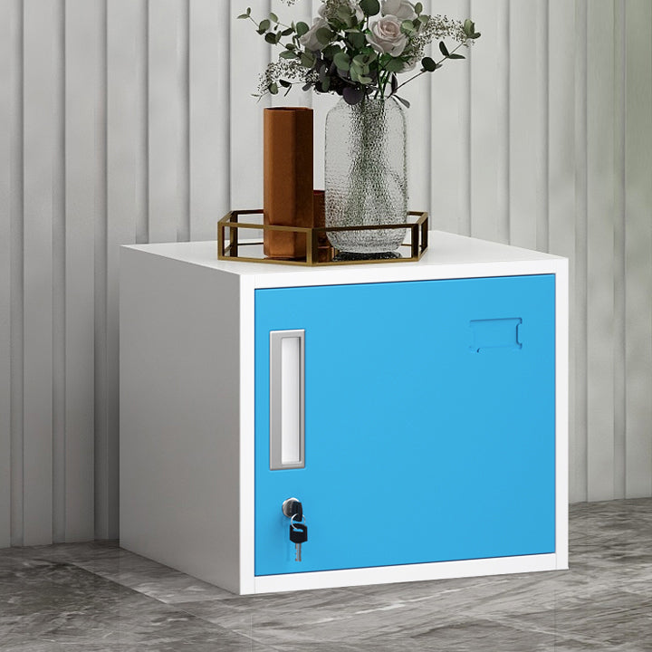 Lateral File Cabinet Creative Color Block Metal Locking File Cabinet