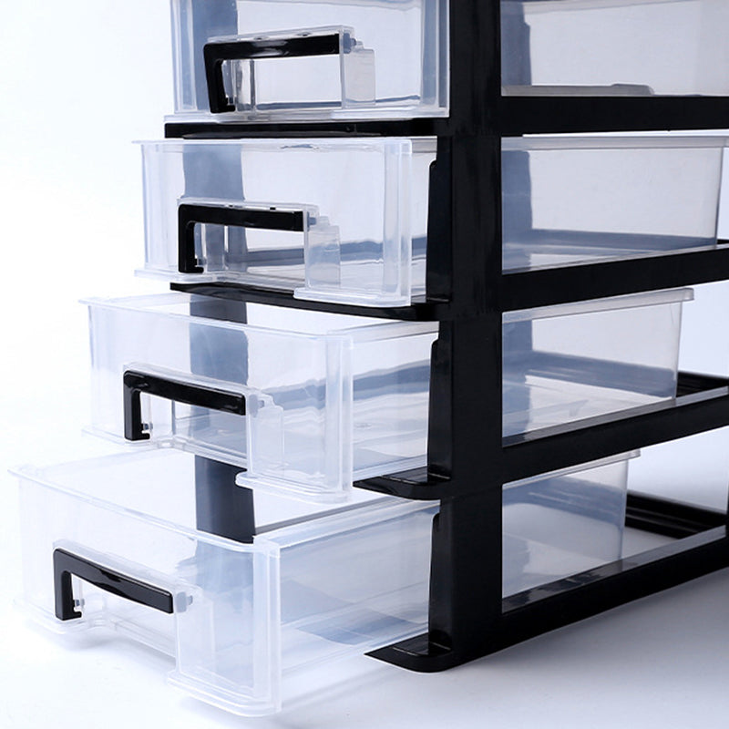 Modern Plastic Cabinet with Drawers File Cabinet for Home Office