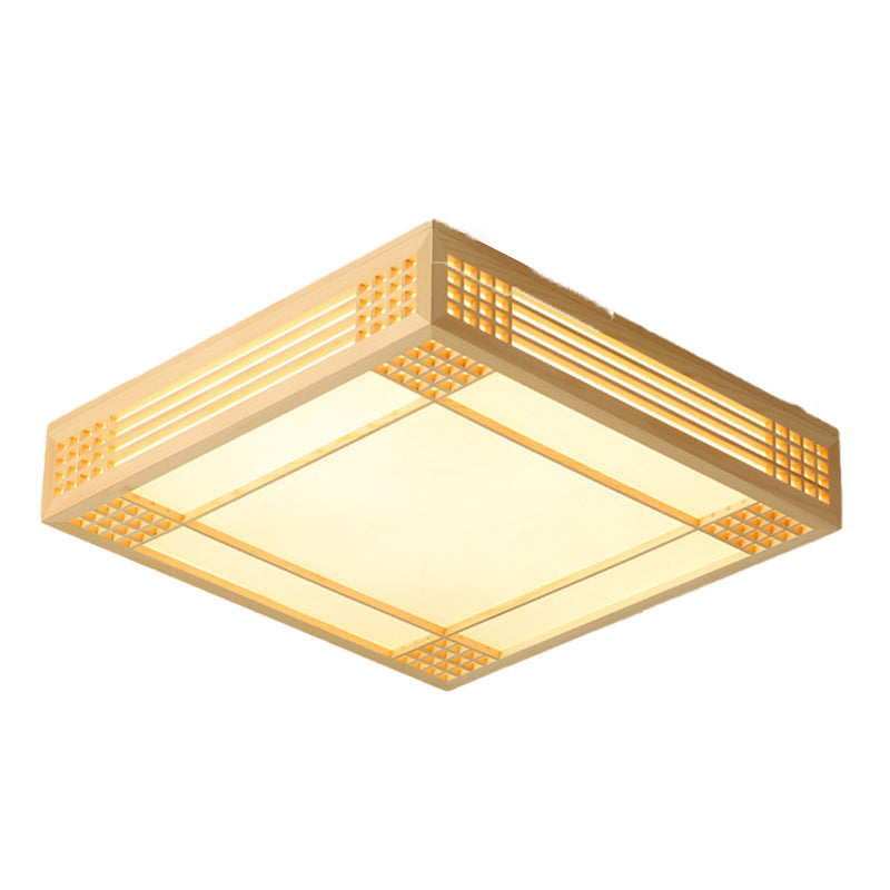 Modern Square Flush Mount Lights Wood Flush Mount for Bedroom