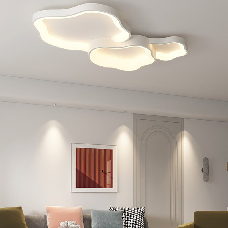 Contemporary 1 / 3 - Light Flush Mount Cloud Shape LED Flush in Matte White