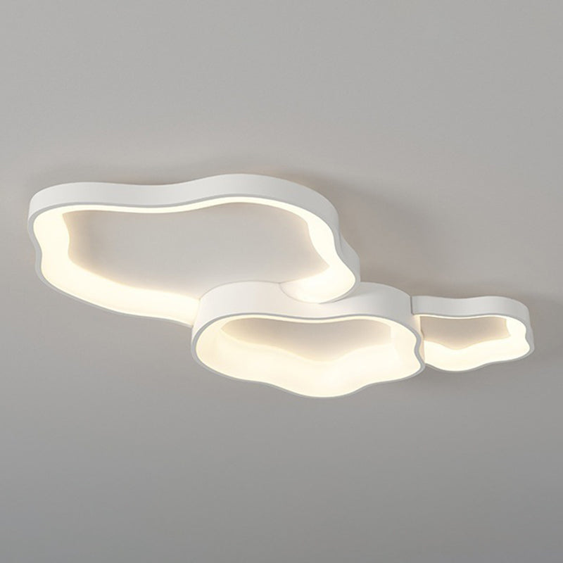 Contemporary 1 / 3 - Light Flush Mount Cloud Shape LED Flush in Matte White