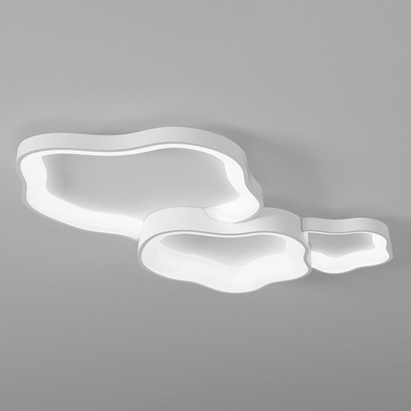 Contemporary 1 / 3 - Light Flush Mount Cloud Shape LED Flush in Matte White