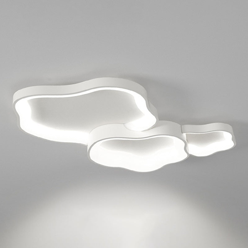 Contemporary 1 / 3 - Light Flush Mount Cloud Shape LED Flush in Matte White