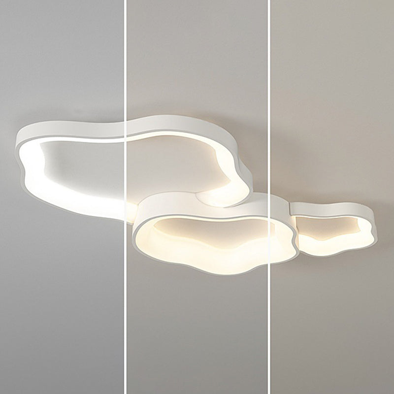 Contemporary 1 / 3 - Light Flush Mount Cloud Shape LED Flush in Matte White