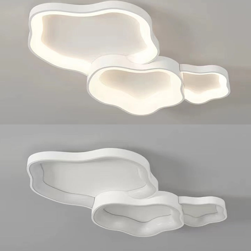 Contemporary 1 / 3 - Light Flush Mount Cloud Shape LED Flush in Matte White