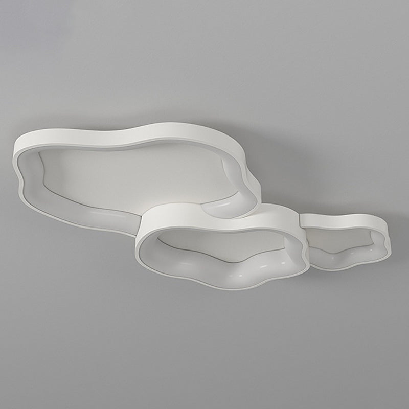 Contemporary 1 / 3 - Light Flush Mount Cloud Shape LED Flush in Matte White