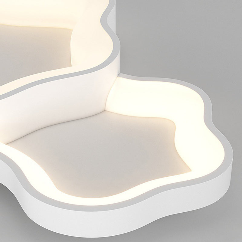 Contemporary 1 / 3 - Light Flush Mount Cloud Shape LED Flush in Matte White