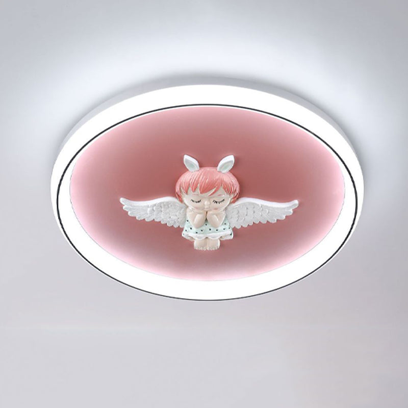 Nordic LED Ceiling Lamp Macaron Flush Mount Light Fixture for Kids' Room