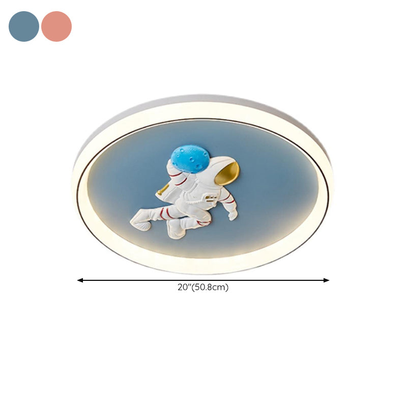 Nordic LED Ceiling Lamp Macaron Flush Mount Light Fixture for Kids' Room