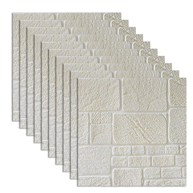 Waterproof Wall Ceiling 3D Faux Stone Foam Peel and Stick Living Room Panel (10-Pack)