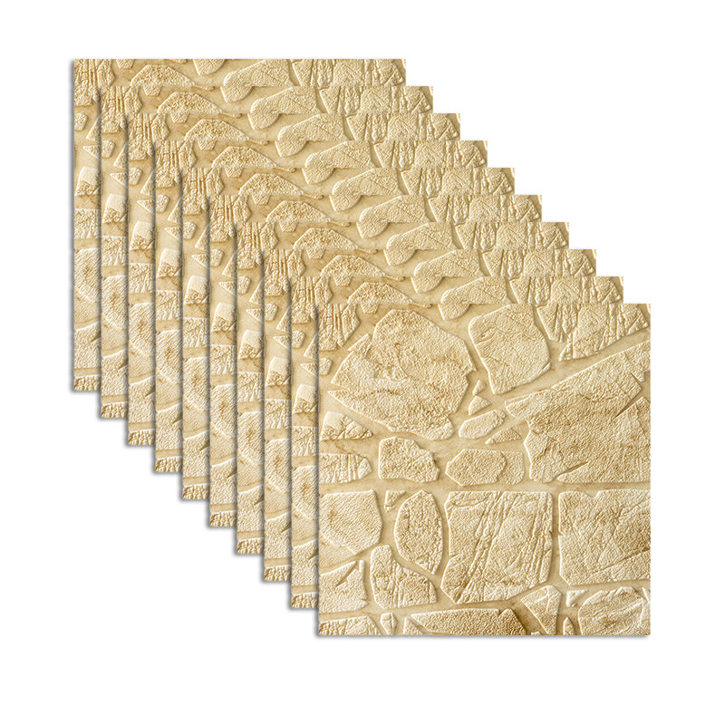 Waterproof Wall Ceiling 3D Faux Stone Foam Peel and Stick Living Room Panel (10-Pack)